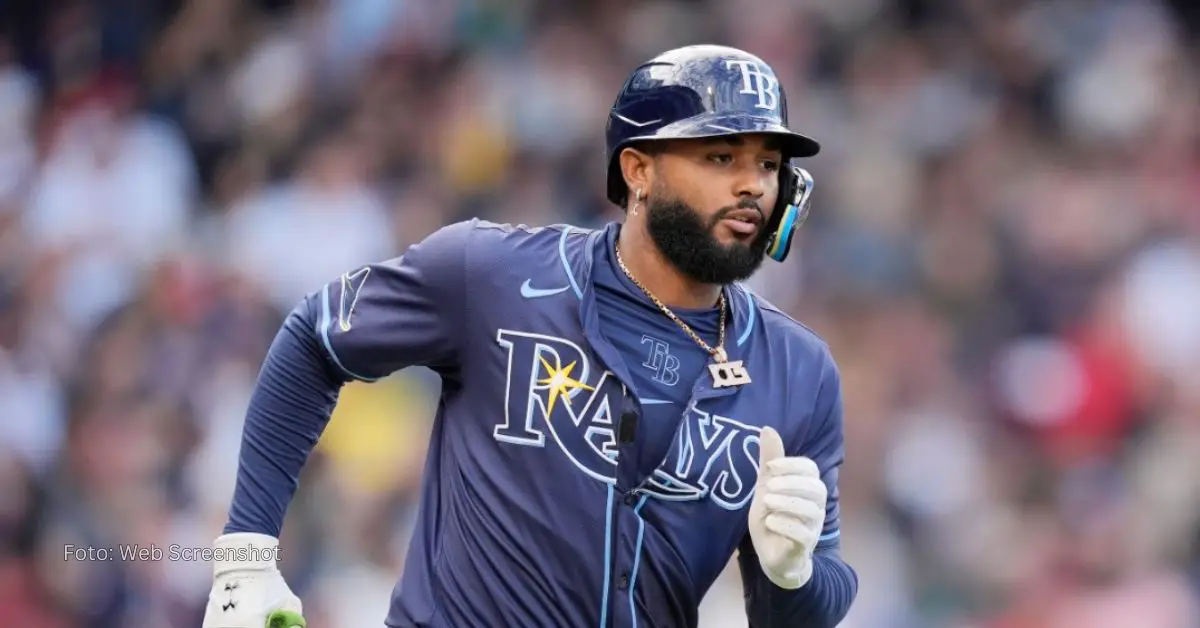 Junior Caminero con uniforme de Tampa Bay Rays