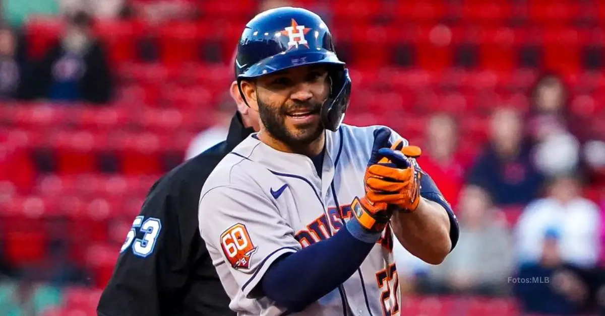 Jose Altuve celebrando con Houston Astros